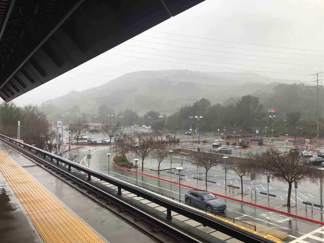 One last preview of the hills from the shelter of the Orinda BART station