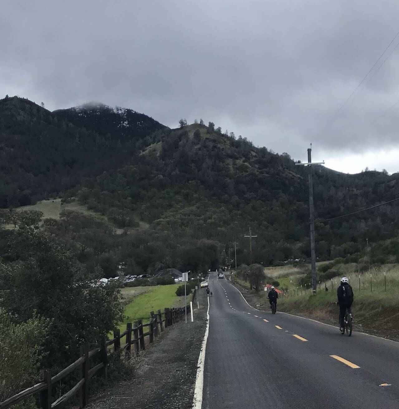 Bicyclists along the Mitchell Canyon Road approach to Mount Diablo