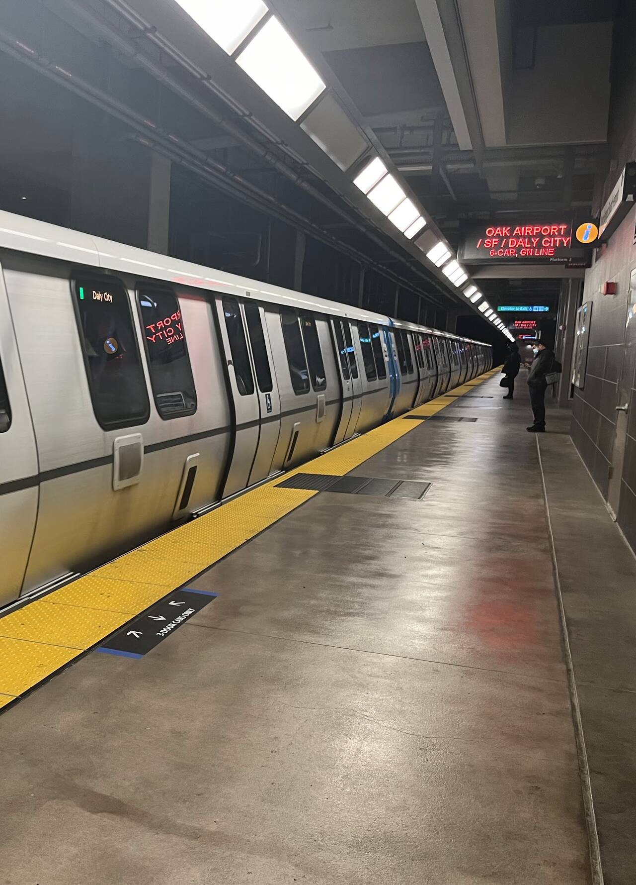 The BART arrives at Warm Springs/South Fremont