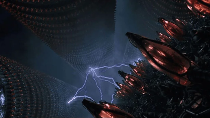 Human batteries in the machine world from The Matrix (1999)
